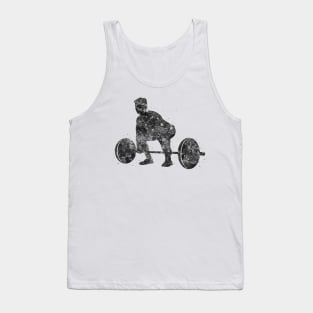 Weightlifter man black and white Tank Top